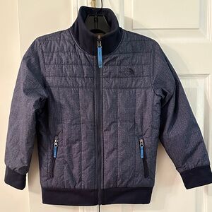 The North Face Kids Dark Blue Puffer Jacket Reversible- looks new! Youth Small